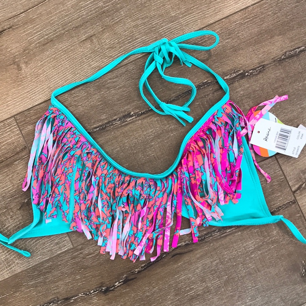 Turquoise bikini top